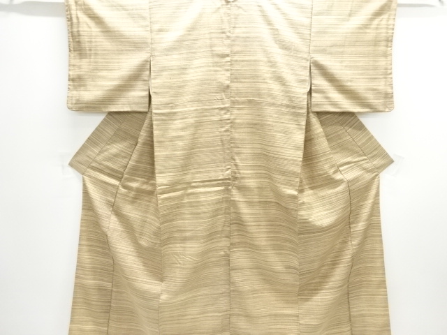 横段模様手織り紬着物